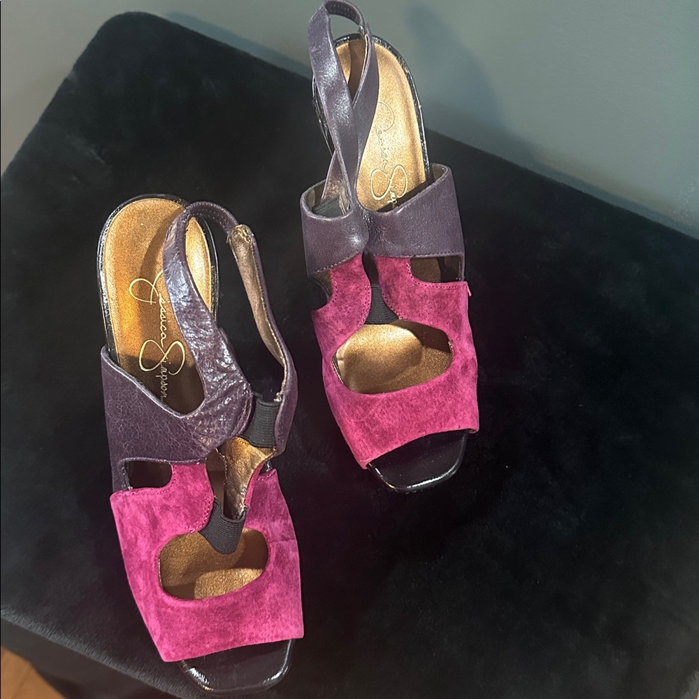 Jessica Simpson Purple and Pink Heels